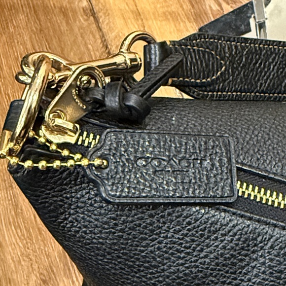 Coach “Pennie” Black Pebbled Leather Shoulder Bag (with Hang Tag & Twilly)(EUC) - Picture 14 of 17